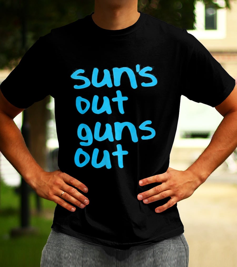 Sun's Out Guns Out Channing Tatum Blue T-Shirt