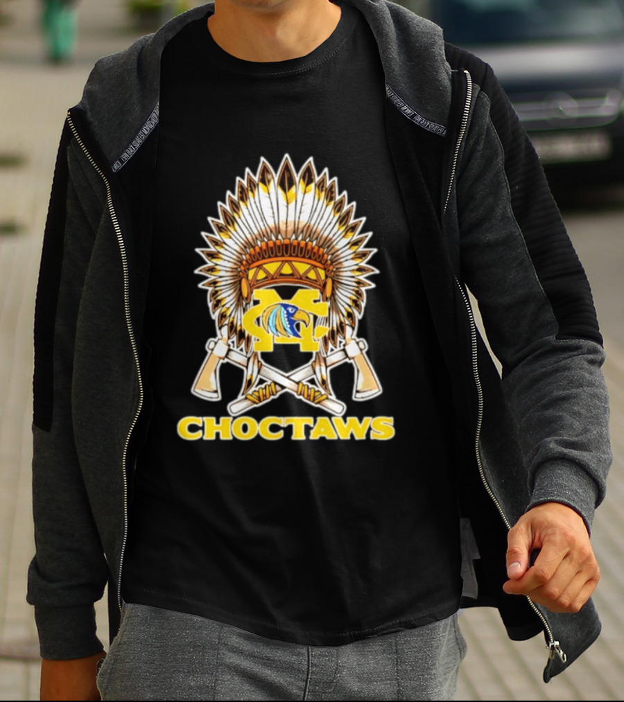 Choctaws MC Eagle Headdress Tomahawks Feathered Headdress T-Shirt