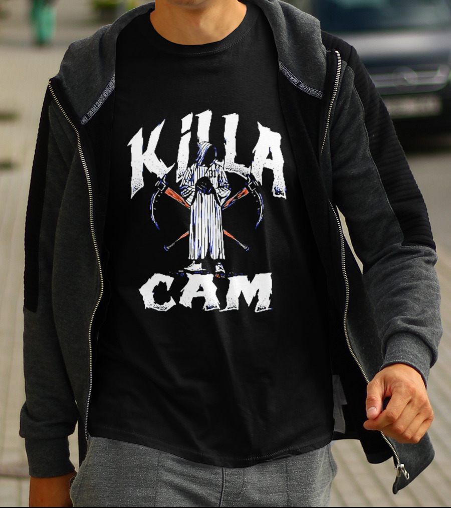 Killa Cam Grim Reaper Baseball Bat Crossed Scythes 2 T-Shirt