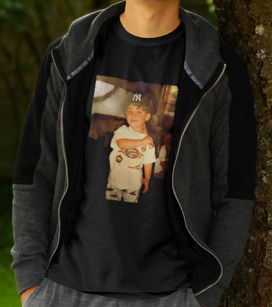 Cody Bellinger Young Yankee Fan Childhood Photo New York Yankees Cap T-Shirt
