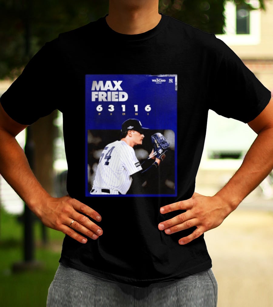 Max Fried 2026 Wild Card New York Yankees Pitching Stats T-Shirt