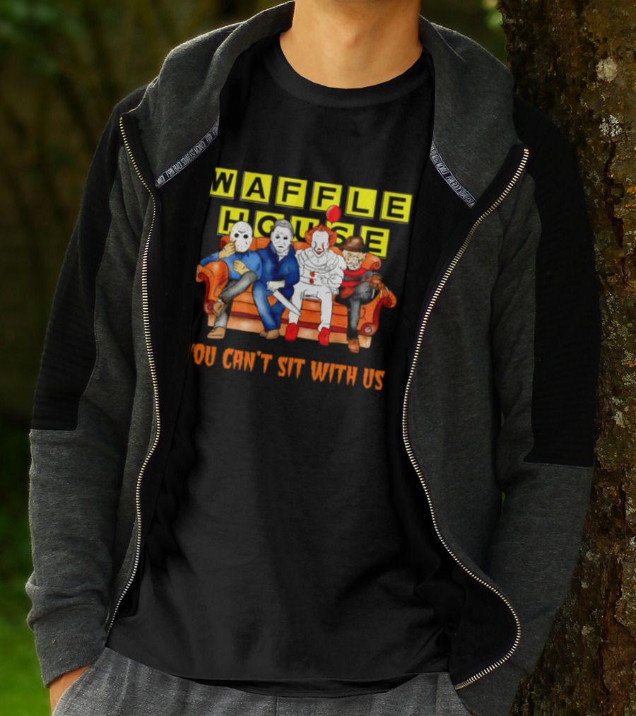 Waffle House X Horror Movie Friends Halloween 2026 You Can't Sit With Us T-Shirt
