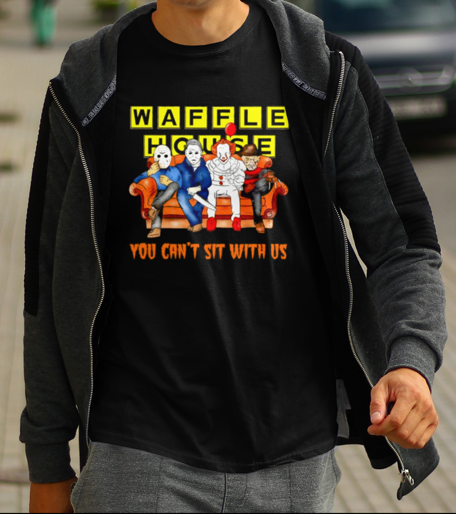 Waffle House X Horror Movie Friends Halloween 2026 You Can't Sit With Us T-Shirt