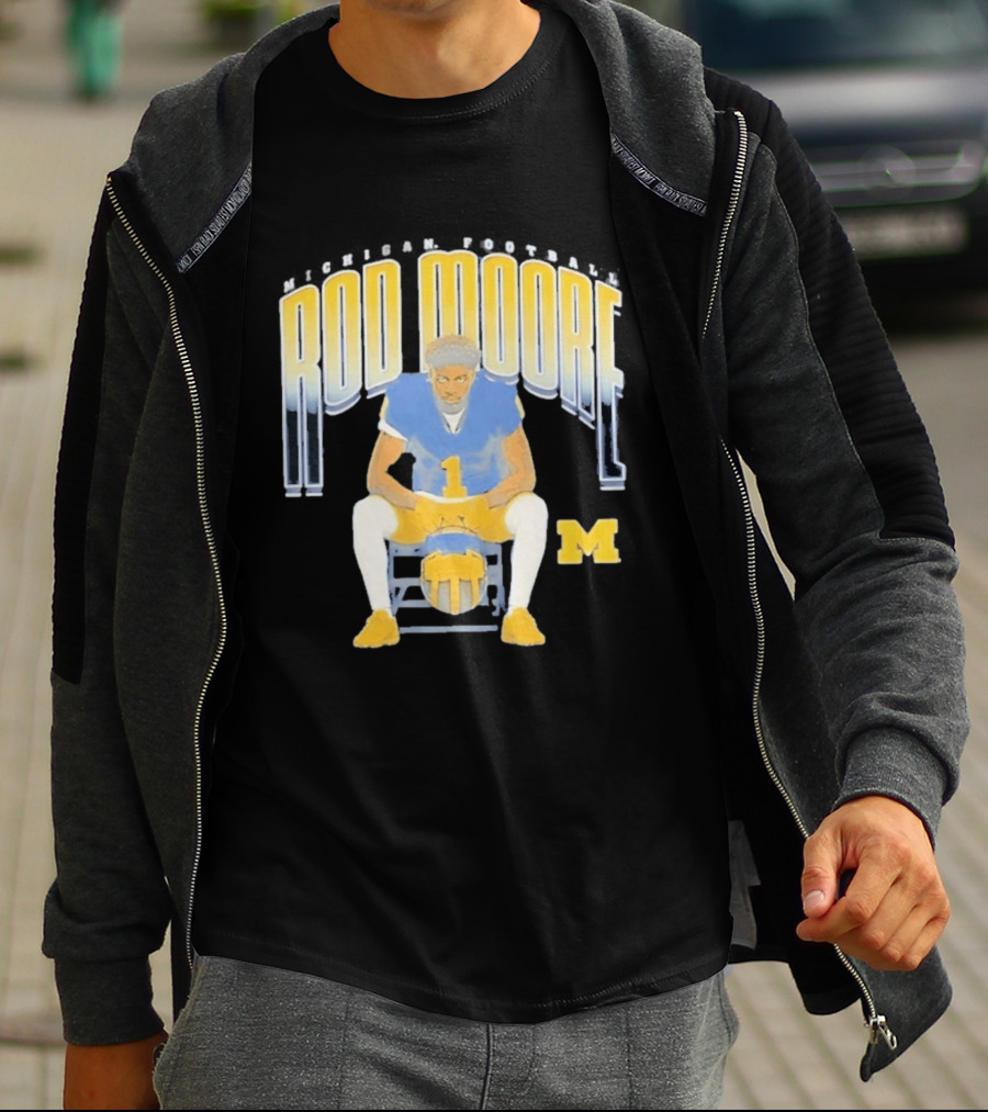Rod Moore Michigan Wolverines Football Number 1 Player M T-Shirt