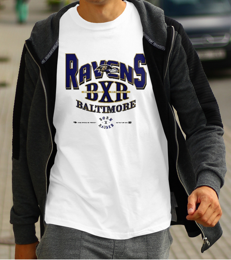 Ravens BXR Baltimore Born X Raised On The Turf T-Shirt