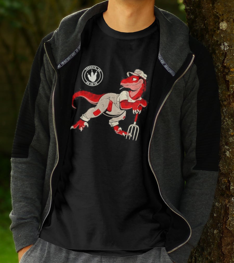 Red Clay Strays 2026 Toronto Ontario Event Dinosaur Farmer T-Shirt