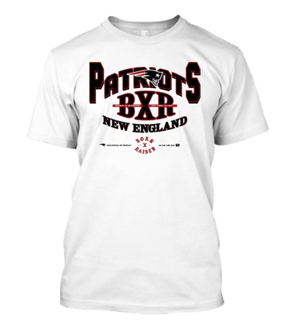New England Patriots BXR Born X Raised Turf 2026 White T-Shirt