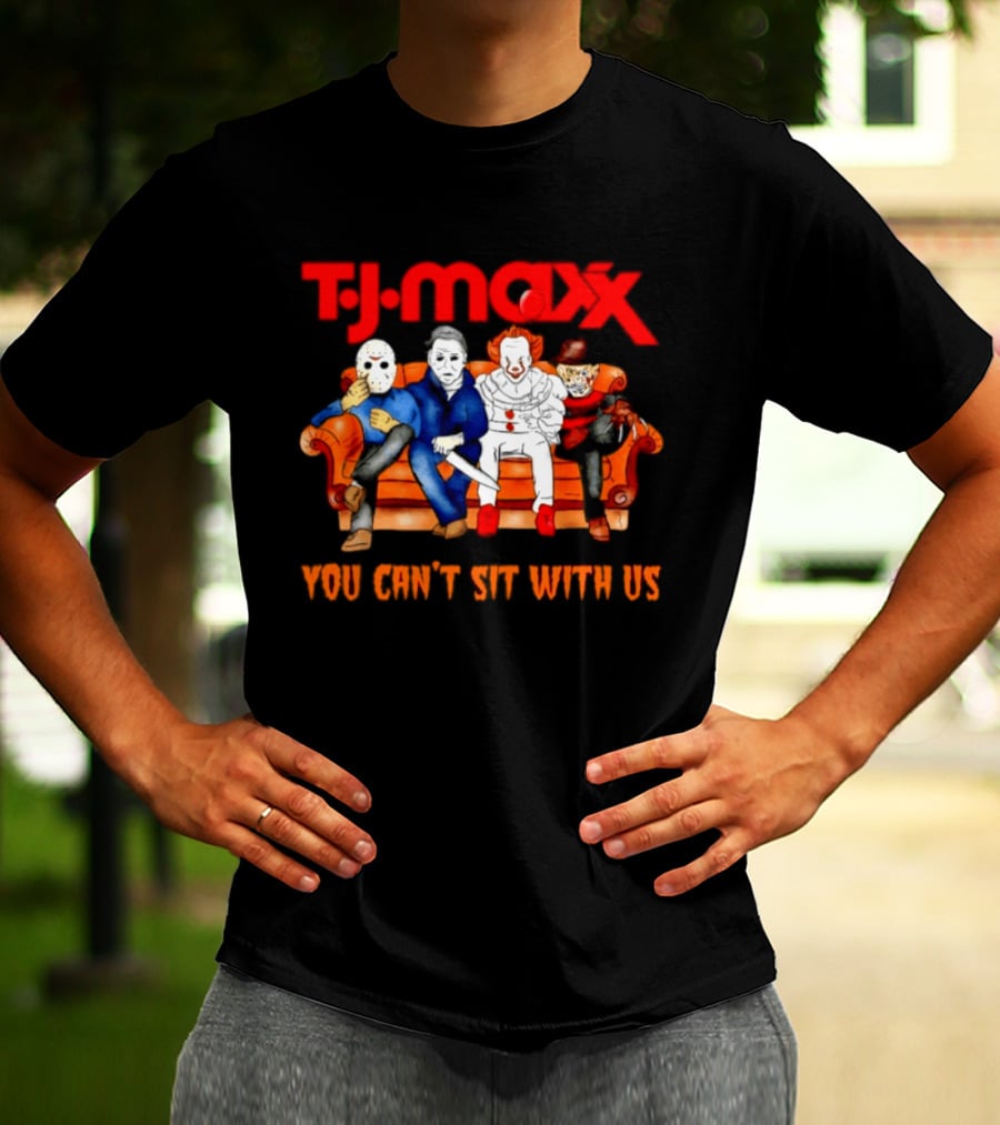 TJ Maxx Horror Movie Friends Halloween 2026 You Can't Sit With Us T-Shirt
