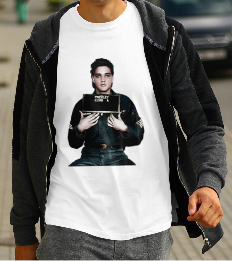 Elvis Presley Army Shot King Of Rock And Roll Iconic Military T-Shirt