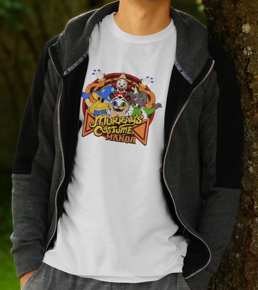 HEX X FNaF Secret Of The Mimic 2 Murray's Costume Manor With Clown And Animal Characters T-Shirt