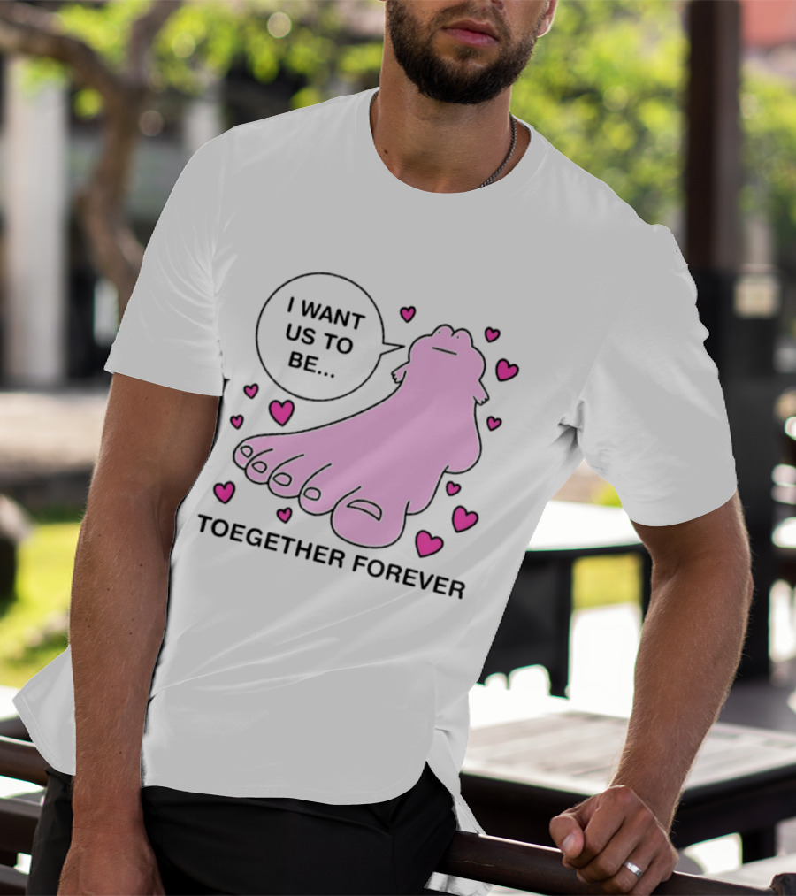 I Want Us To Be Toegether Forever Pink Frog Hearts T-Shirt