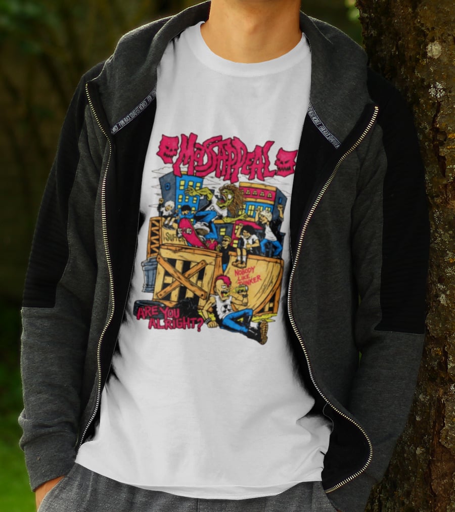 Massappeal Are You Alright Nobody Like Thinker Suffer Skateboarding Scene T-Shirt