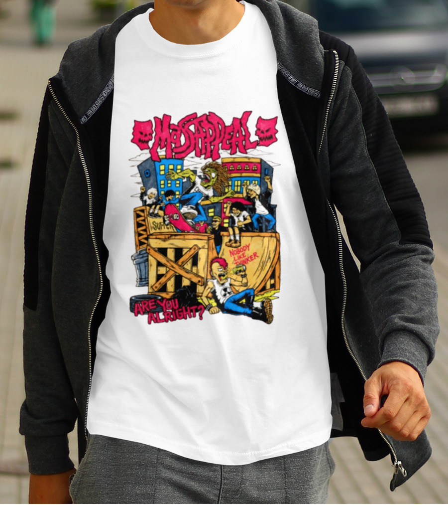 Massappeal Are You Alright Nobody Like Thinker Suffer Skateboarding Scene T-Shirt