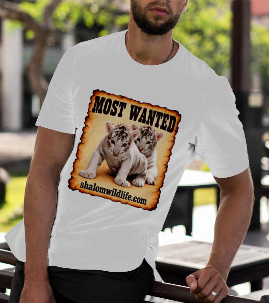 MOST WANTED White Tiger Cubs Shalom Wildlife T-Shirt