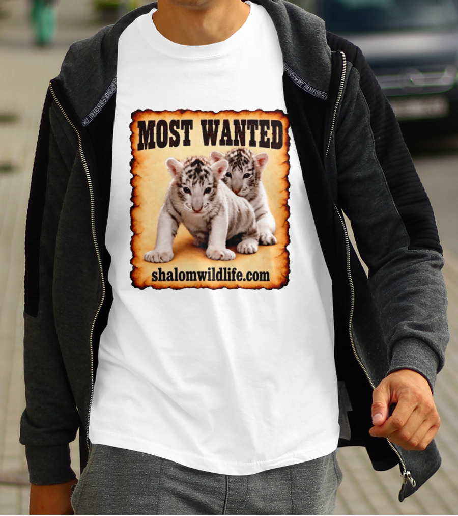 MOST WANTED White Tiger Cubs Shalom Wildlife T-Shirt