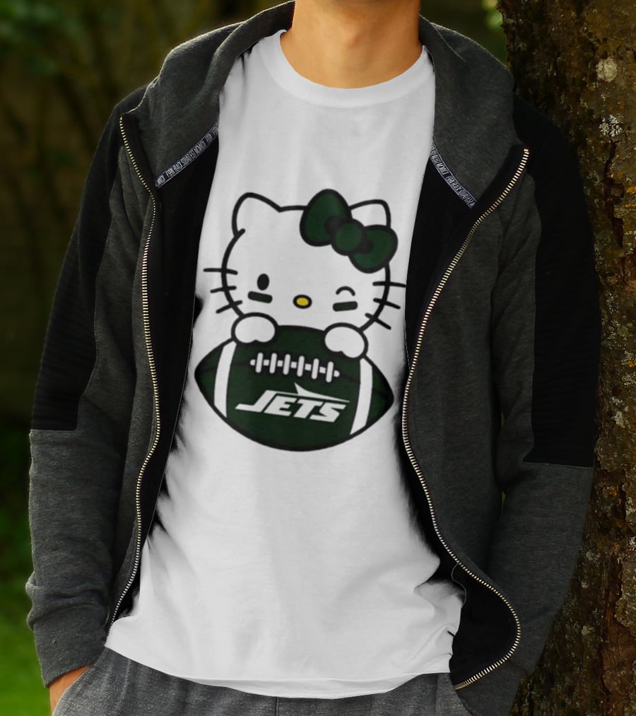 New York Jets Hello Kitty Football 2026 Season Collaboration T-Shirt