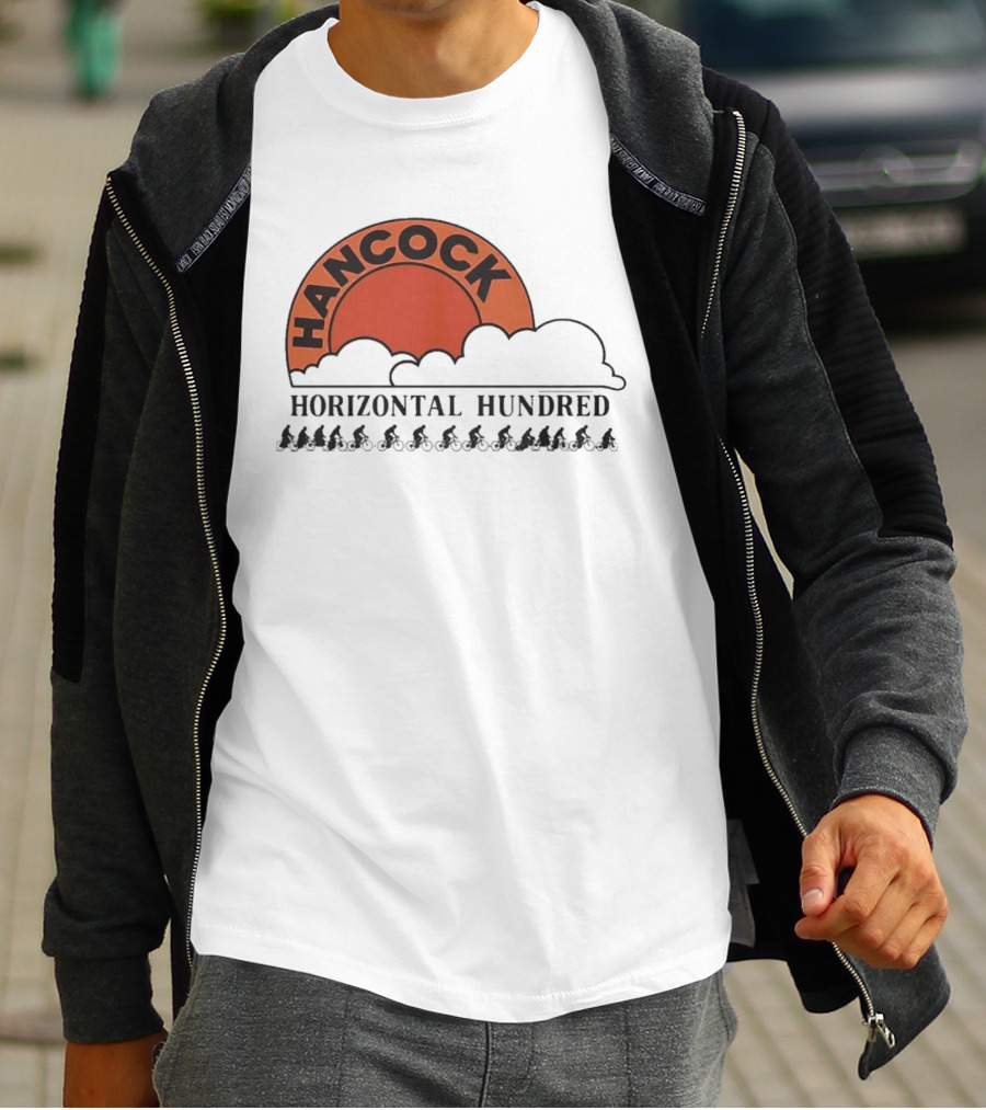 Hancock Horizontal Hundred Cycling Event Rj Decker Aloysius Aiken T-Shirt