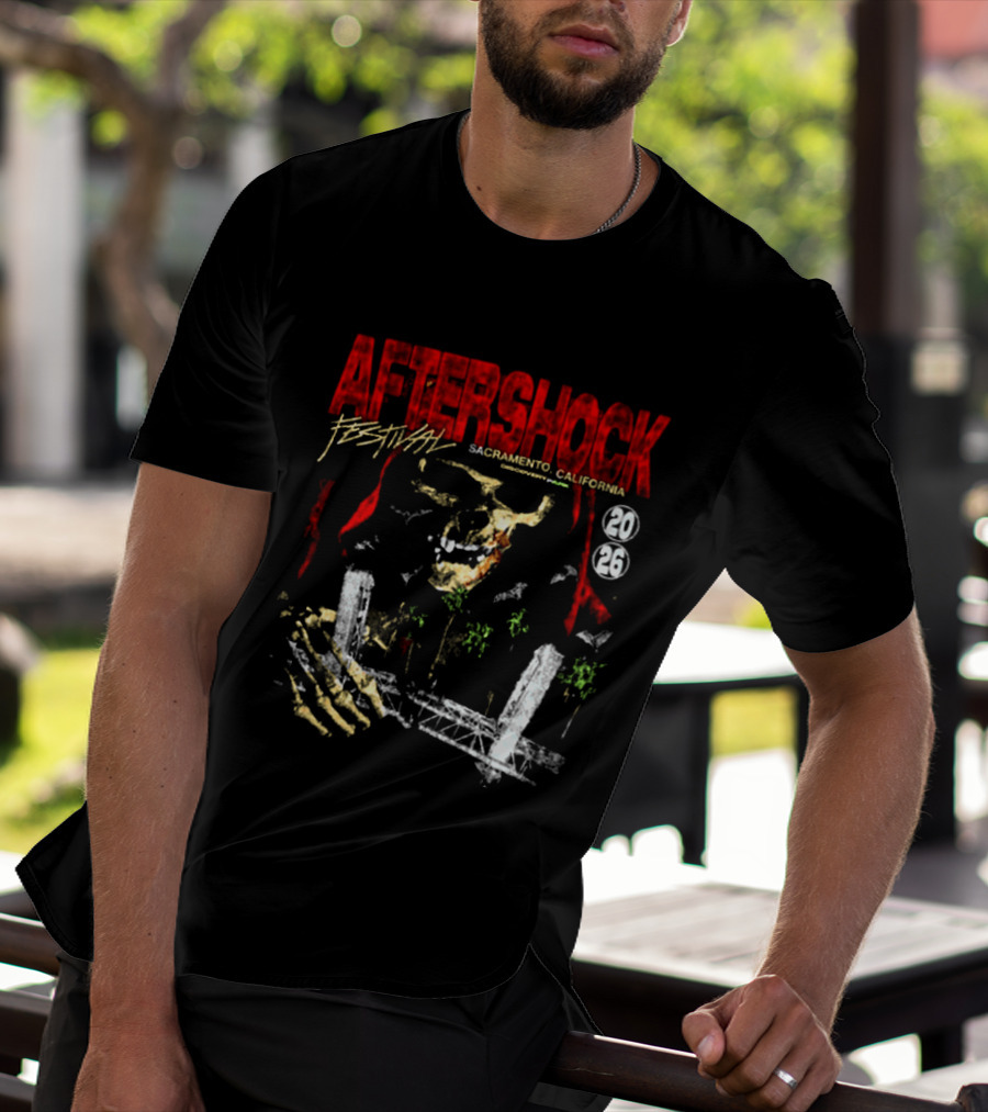 Aftershock Festival 2026 Sacramento CA October 1 4 2026 Dark Crossing Festival T-Shirt