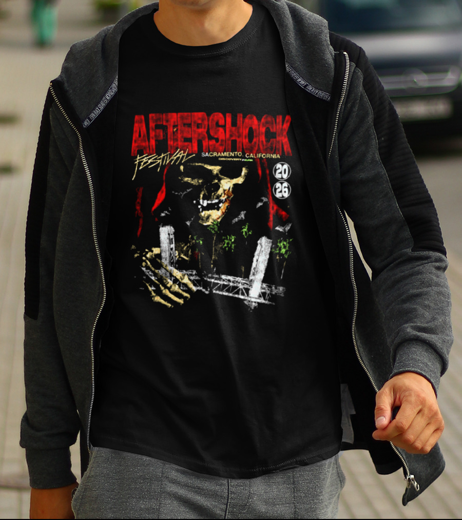 Aftershock Festival 2026 Sacramento CA October 1 4 2026 Dark Crossing Festival T-Shirt