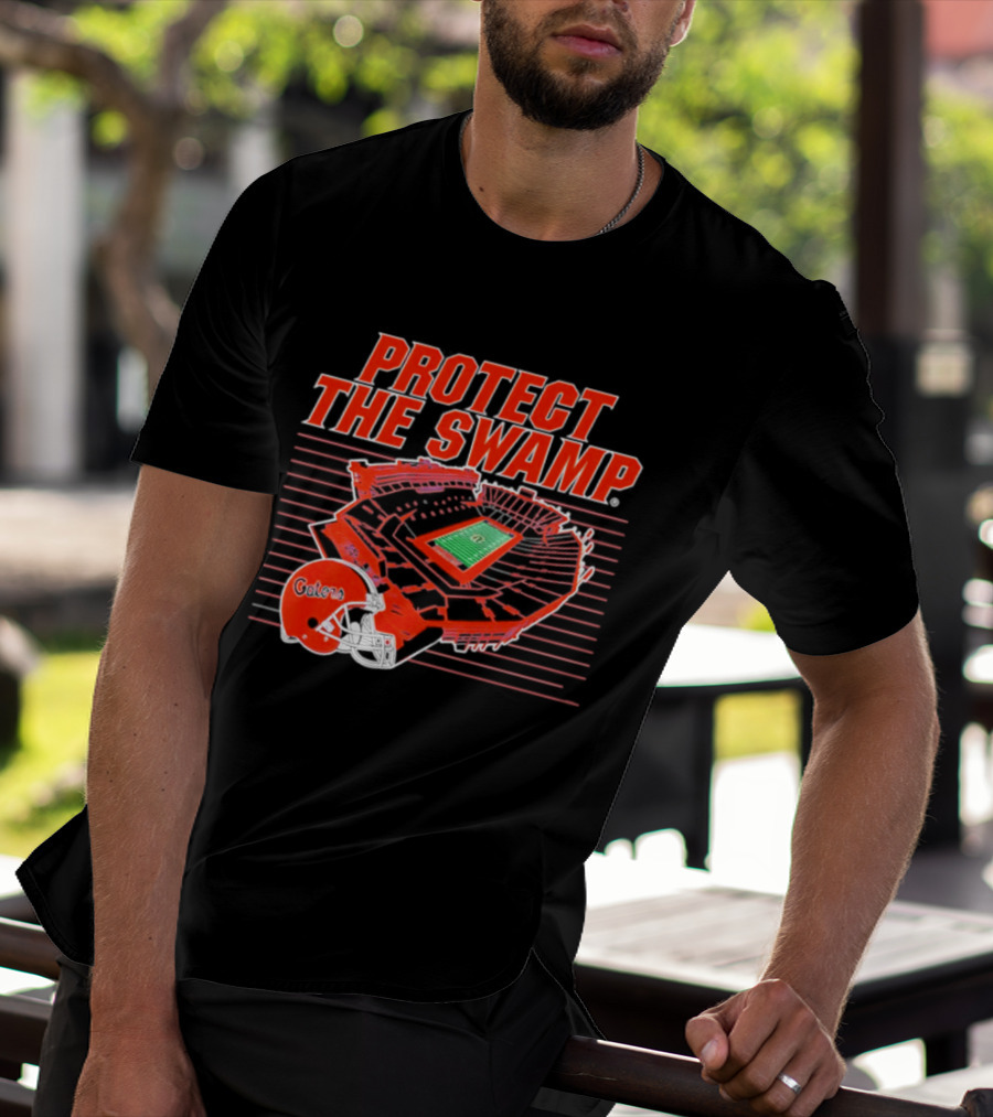 Florida Gators Protect The Swamp Stadium Helmet Football T-Shirt