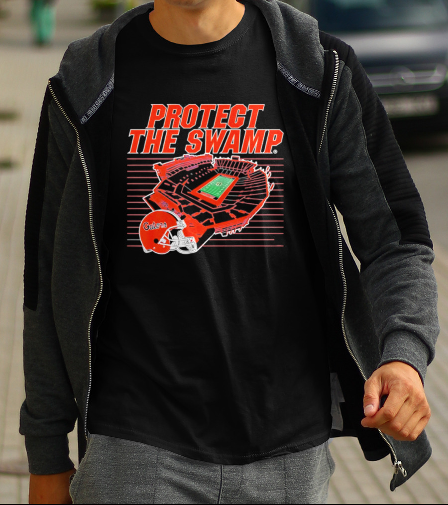 Florida Gators Protect The Swamp Stadium Helmet Football T-Shirt