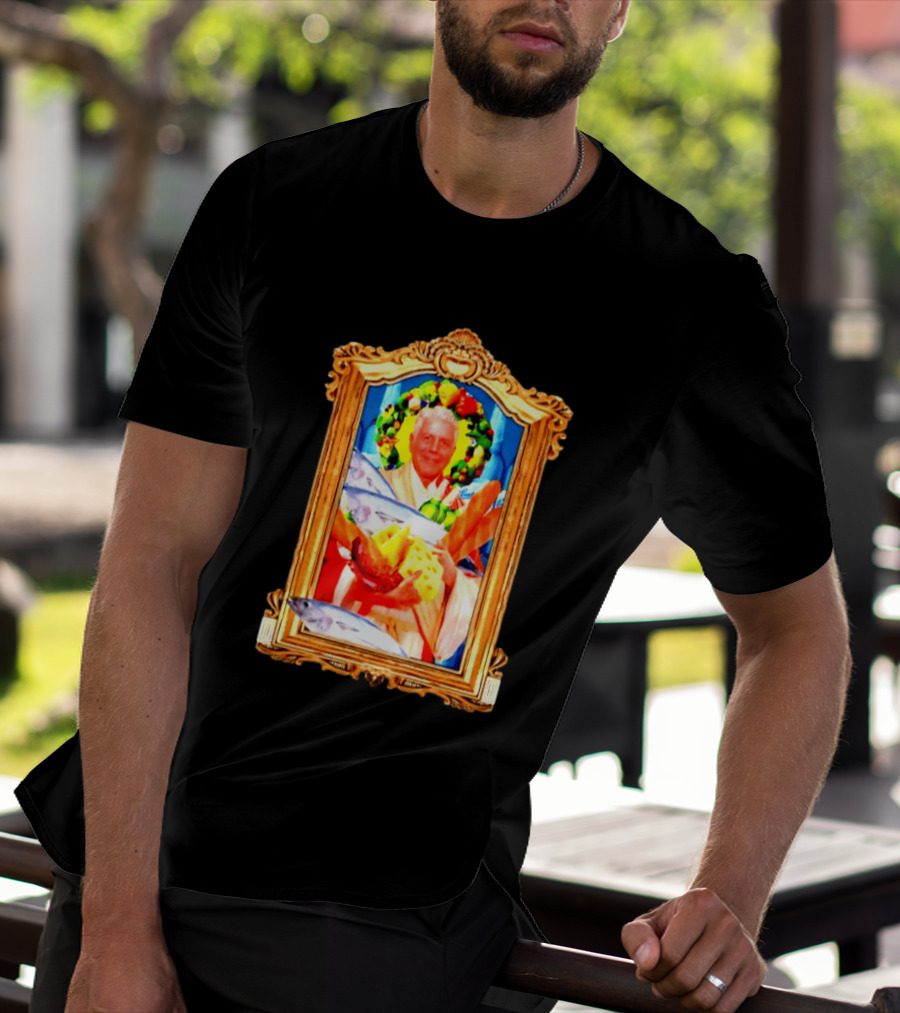 Anthony Bourdain Saint Of Food Chef Icon With Culinary Halo T-Shirt