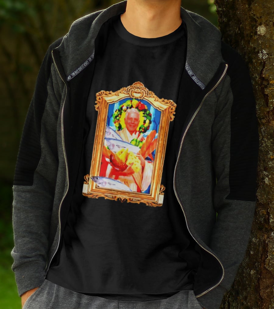 Anthony Bourdain Saint Of Food Chef Icon With Culinary Halo T-Shirt