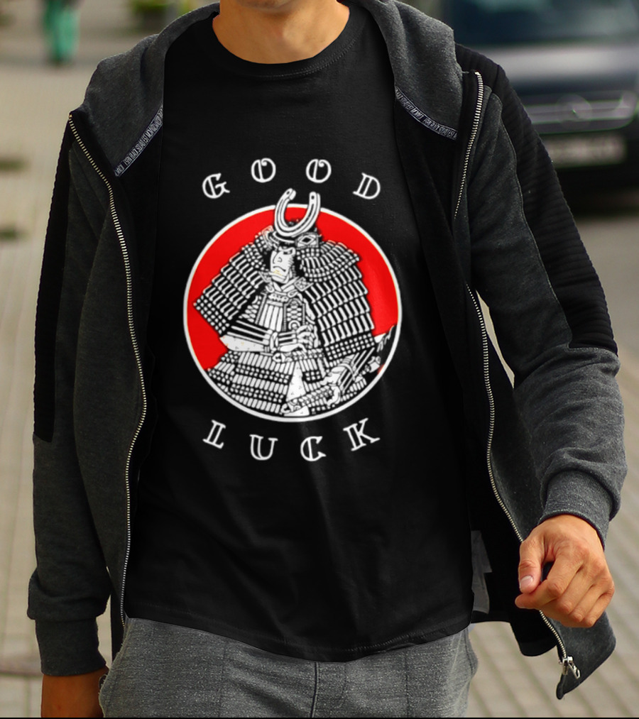 Good Luck Samurai Warrior Red T-Shirt