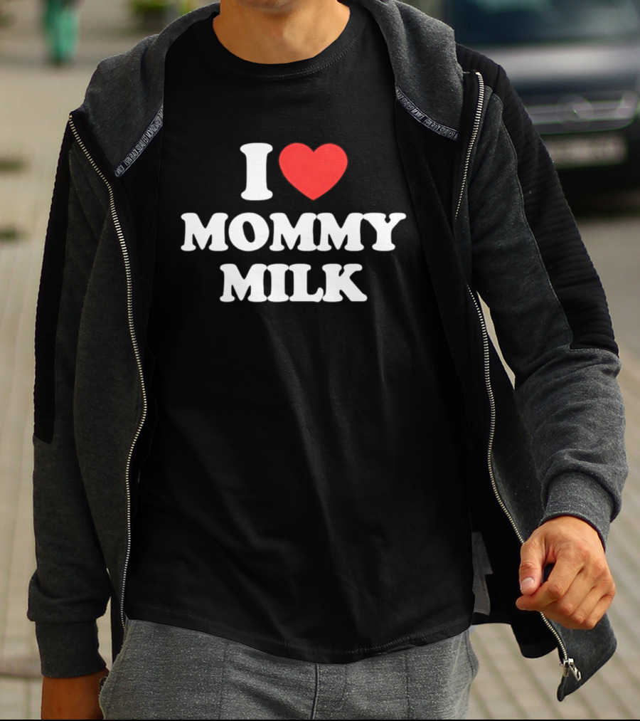 I Heart Mommy Milk Red Heart T-Shirt