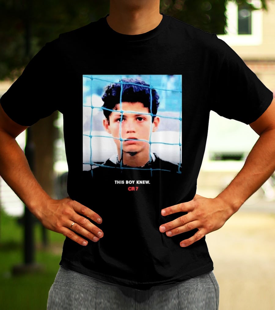 Cristiano Ronaldo Young Boy Knew CR7 Football Childhood Legend T-Shirt