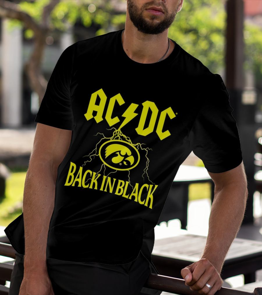 Iowa Hawkeyes AC DC Back In Black College GameDay 2026 T-Shirt