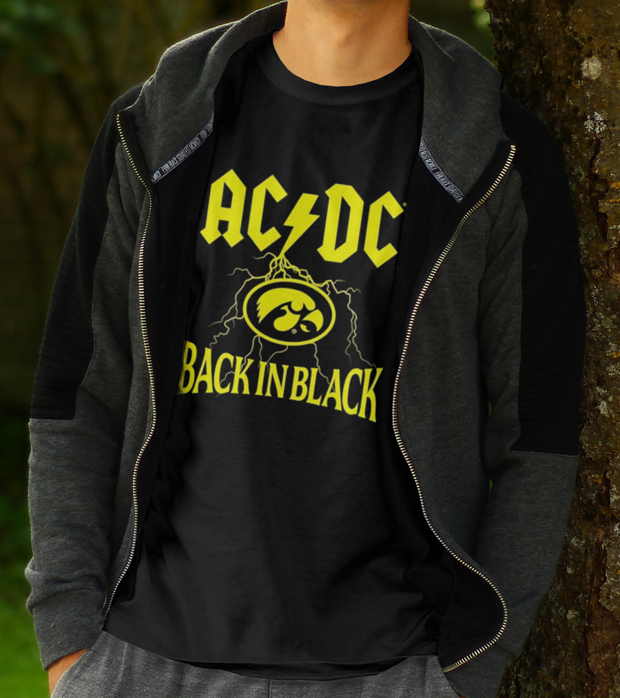 Iowa Hawkeyes AC DC Back In Black College GameDay 2026 T-Shirt