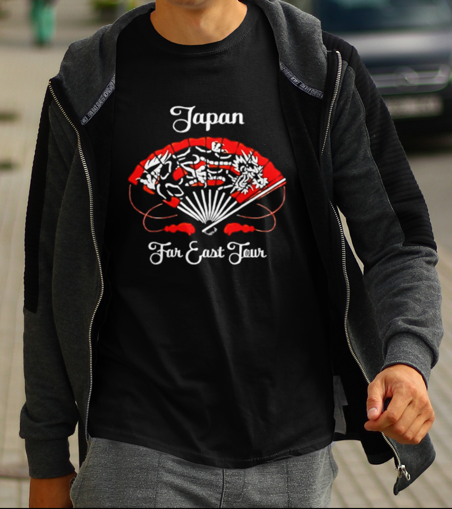 Japan Far East Tour David Sylvian New Wave Red Fan T-Shirt