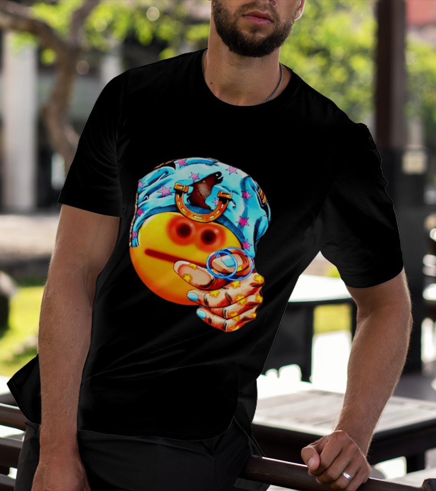 Johnny Joestar Emoji Icon With Star And Horse T-Shirt