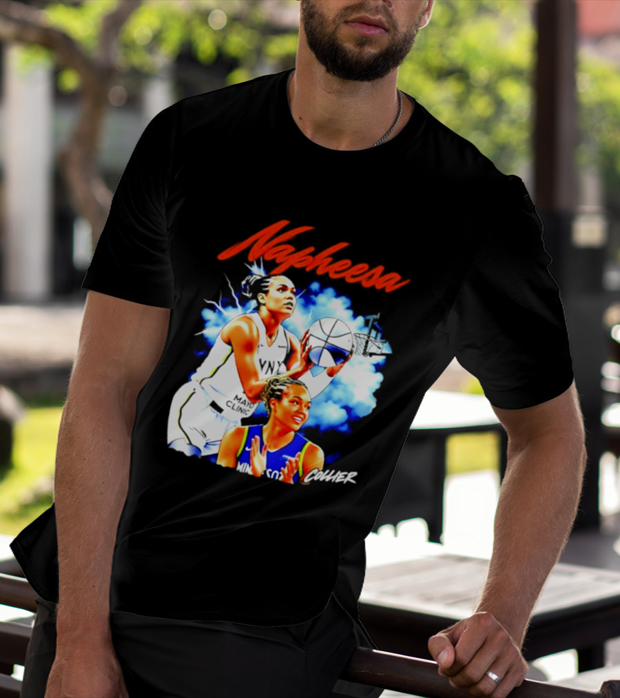 Napheesa Collier Minnesota Lynx Basketball Player In Action T-Shirt