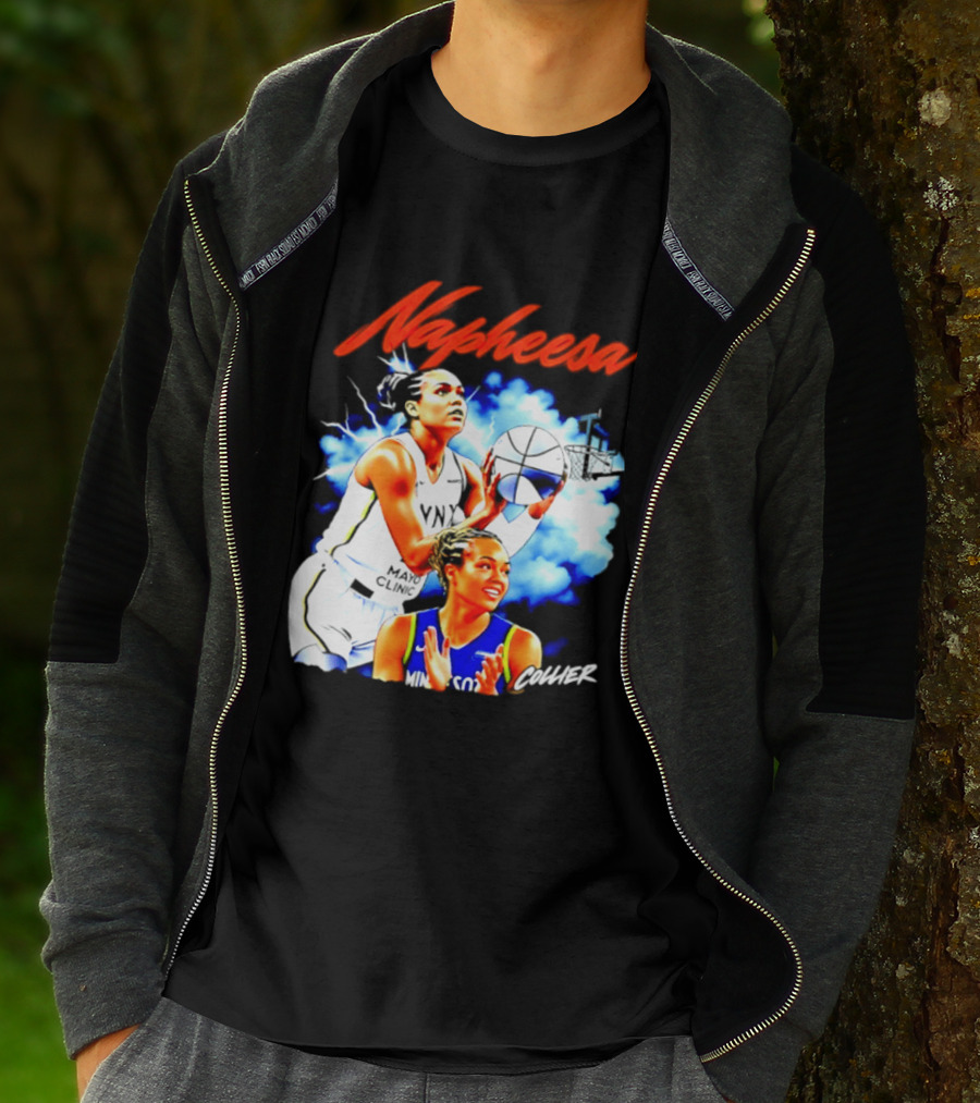 Napheesa Collier Minnesota Lynx Basketball Player In Action T-Shirt