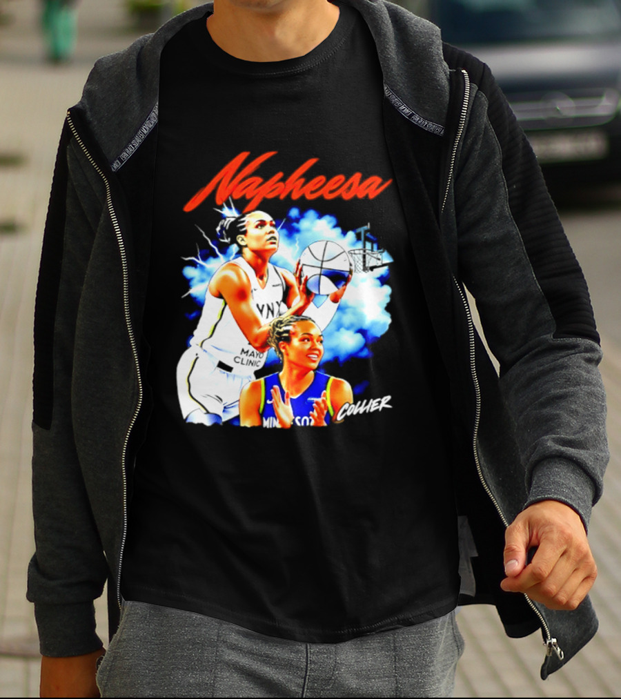 Napheesa Collier Minnesota Lynx Basketball Player In Action T-Shirt