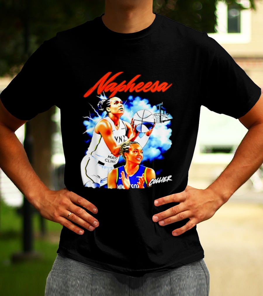Napheesa Collier Minnesota Lynx Basketball Player In Action T-Shirt