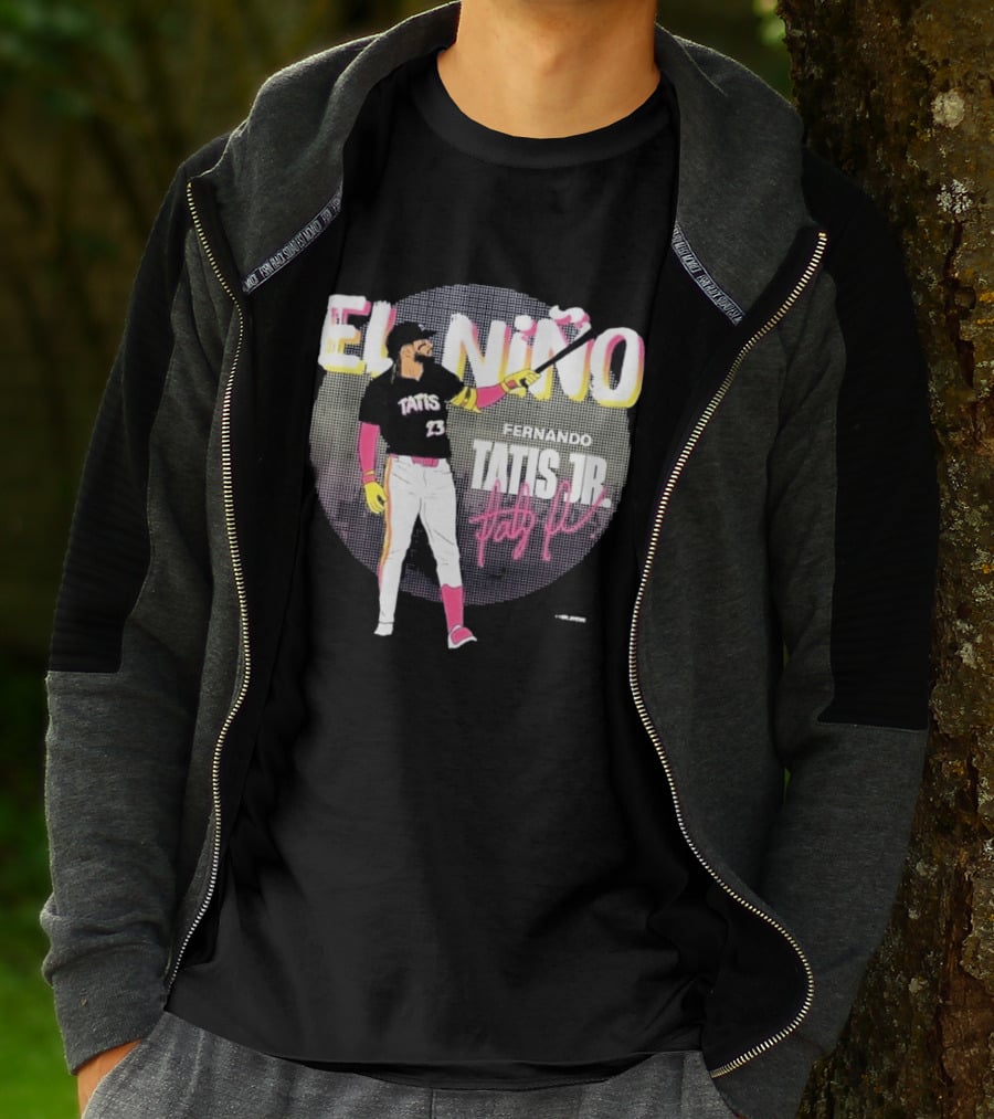 Padres Fernando Tatis Jr El Niño 23 Pink Bat Baseball T-Shirt