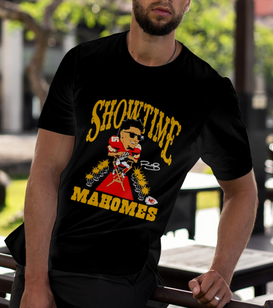 Showtime Mahomes Kansas City Chiefs Football Iconic Caricature T-Shirt