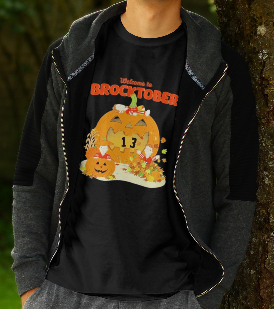 Welcome To Brocktober Brock Purdy 13 Halloween Pumpkin Fun T-Shirt