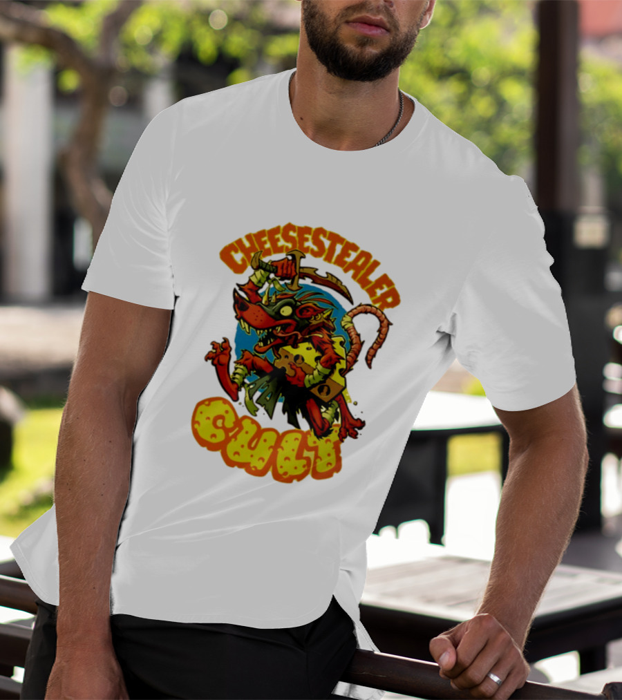 Cheesestealer Cult Rat With Cheese Halloween Fantasy T-Shirt