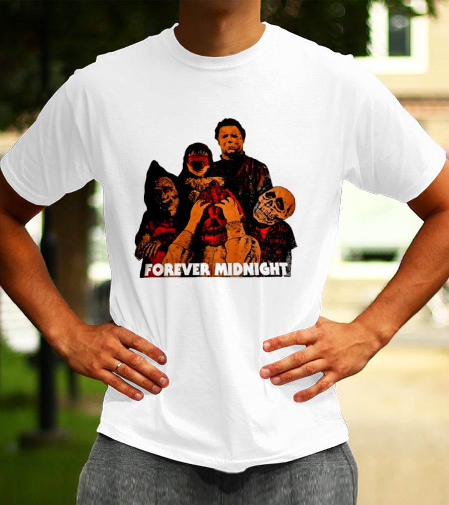 Forever Midnight Horror Icons Halloween Classic Characters T-Shirt