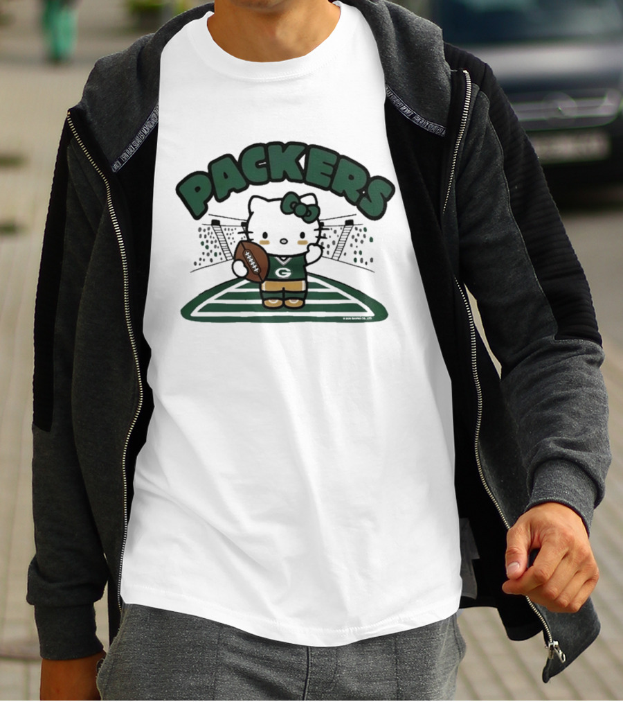 Hello Kitty Packers Football Stadium Collaboration T-Shirt