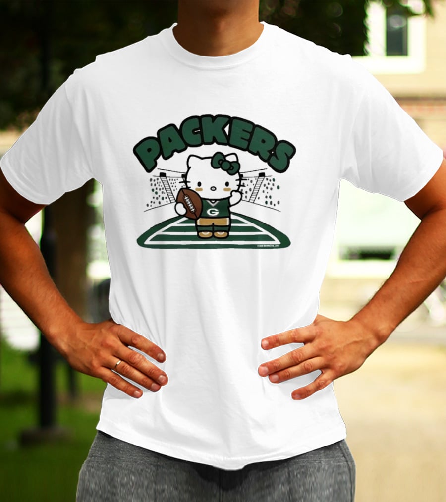 Hello Kitty Packers Football Stadium Collaboration T-Shirt