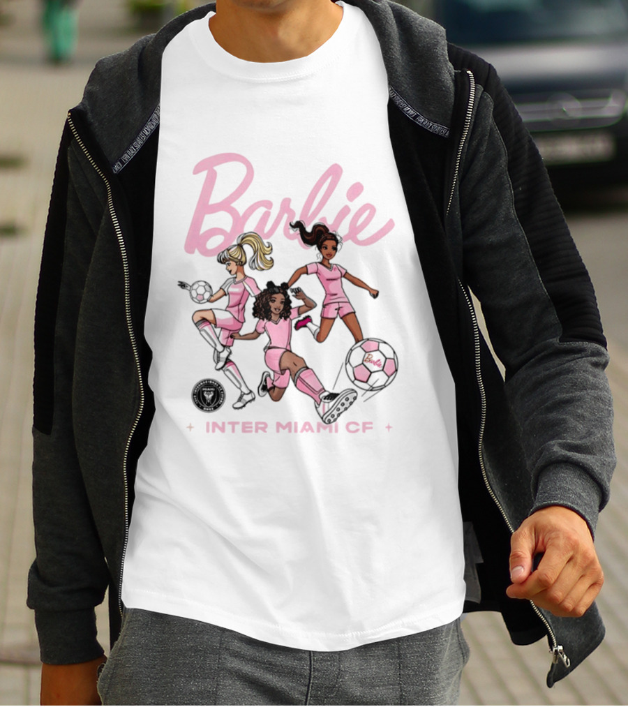 Barbie Inter Miami CF Soccer Collaboration MLS Players T-Shirt