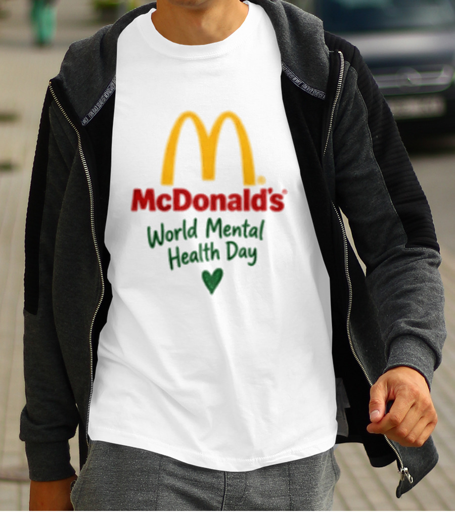 McDonald's World Mental Health Day Green Ribbon Awareness T-Shirt