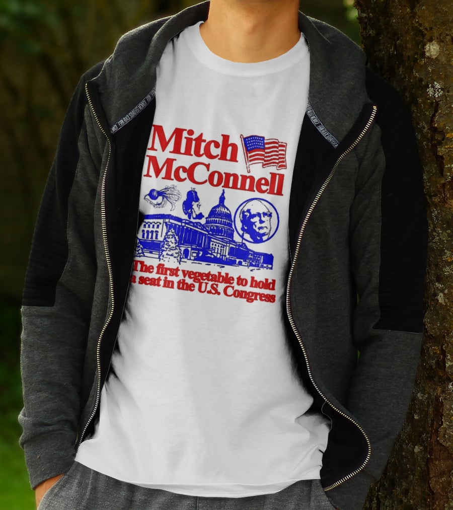 Mitch McConnell First Vegetable Hold Seat U.S. Congress Flag Capitol T-Shirt