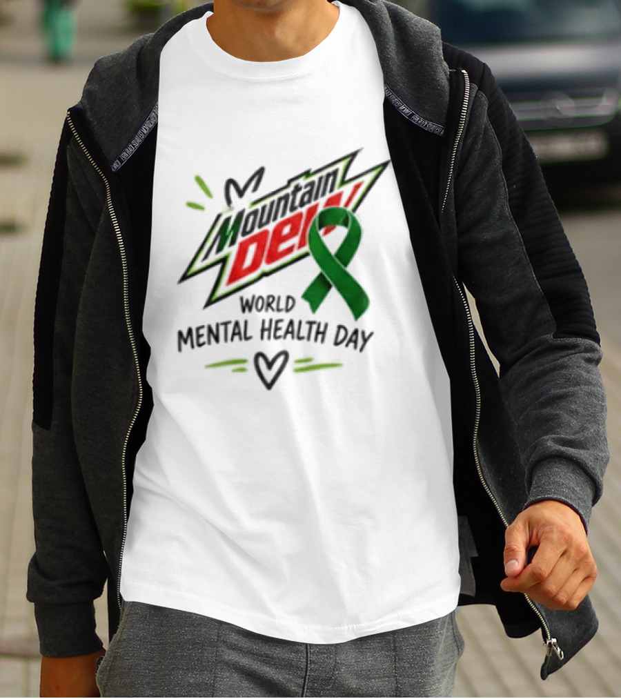 Mountain Dew Green Ribbon World Mental Health Day T-Shirt