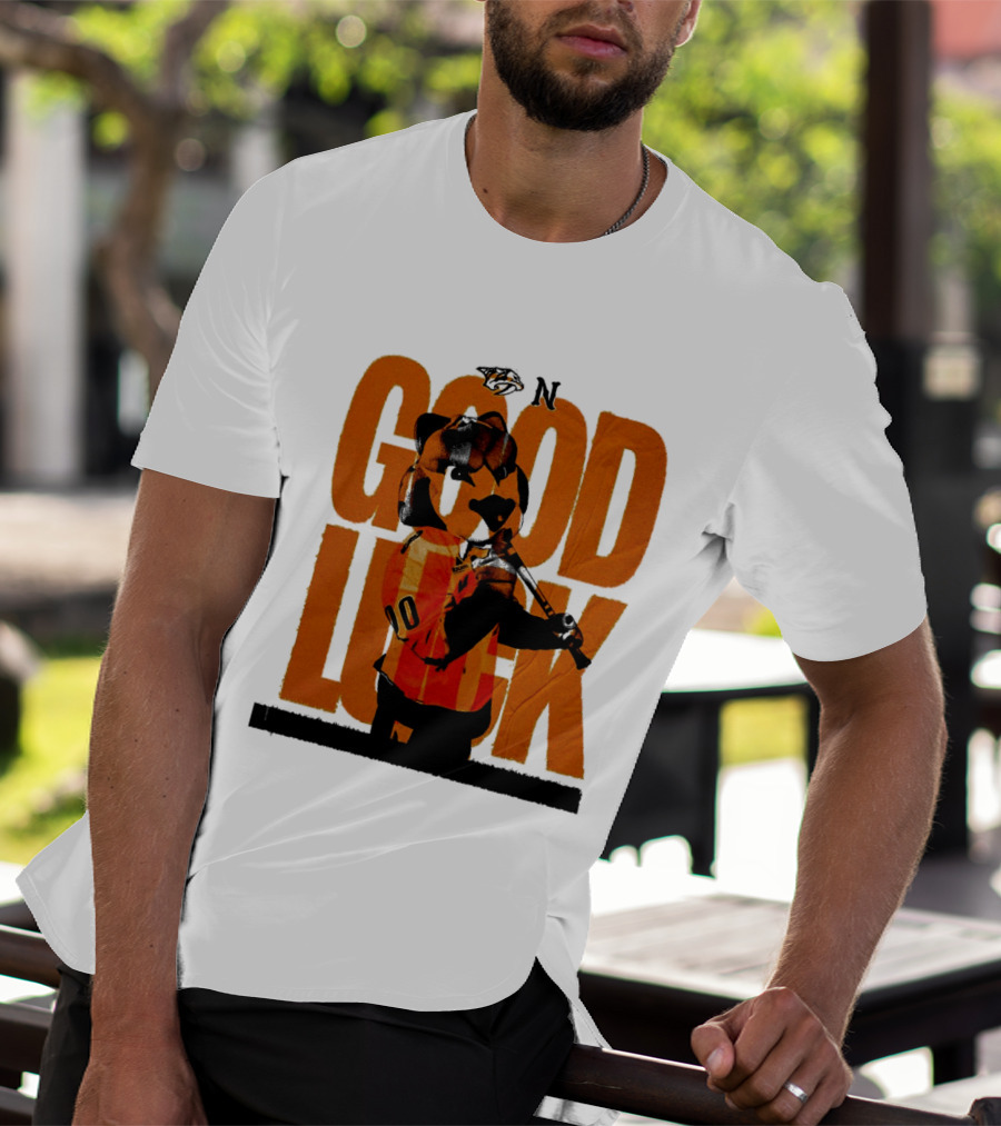 Nashville Predators Gnash Good Luck Hockey T-Shirt